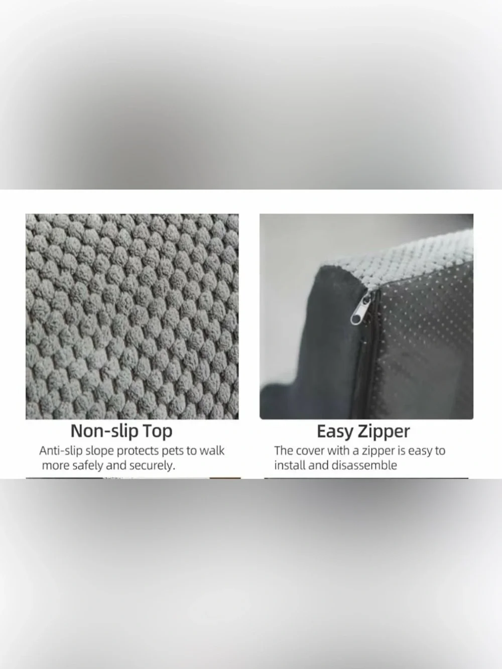 Grey combo Ramp steps for Pets -6 step can be 4 step and /or a 2 step NWOT 30”H